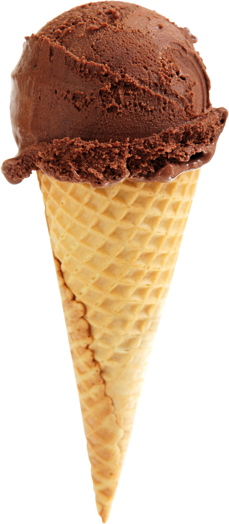 Chocolate Ice Cream in a Sugar Cone