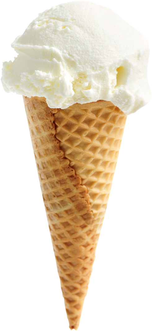 Vanilla Ice Cream in a Sugar Cone